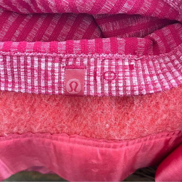 Lululemon Rest Less Heathered Berry Rumble Textured Slim Fit Long Sleeve Shirt - Picture 6 of 10